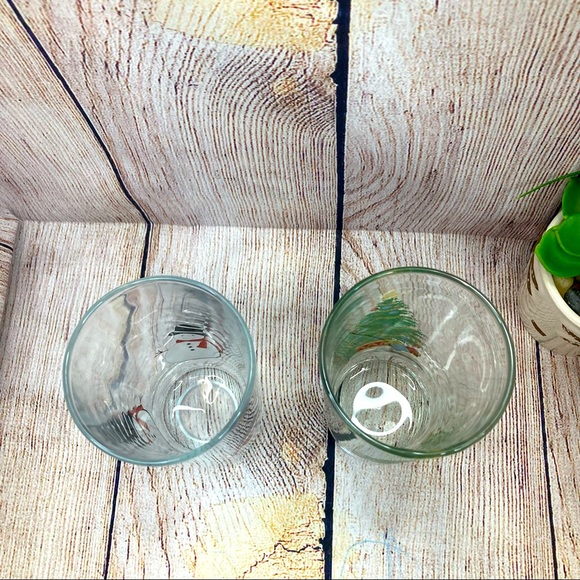 Vintage Libbey Glass Tumblers 16oz Christmas Set of 2 - Picture 3 of 8